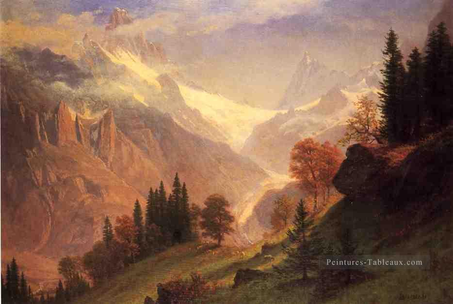 Vue du Grindelwald Albert Bierstadt Peintures à l'huile